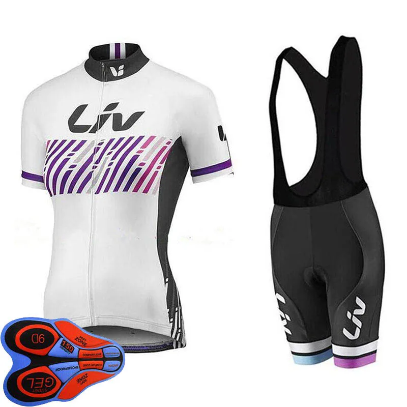 Рубашка костюм одежда-комплект Велоспорт-Джерси нагрудник/шорты Liv женский