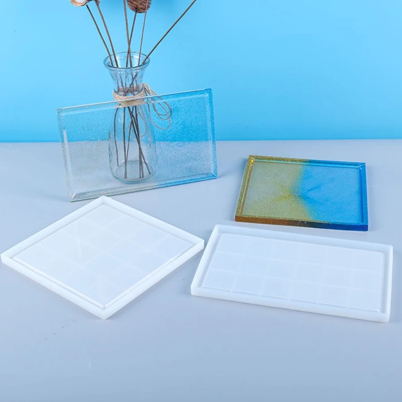 

DIY Crafts Decor Cup Mat Crystal Epoxy Resin Mold Tray Coaster Silicone Mould Dropshipping