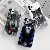 the wolf painting phone case for iphone 12 5 5s 5c se 6 6s 7 8 plus x xs xr 11 pro max mini