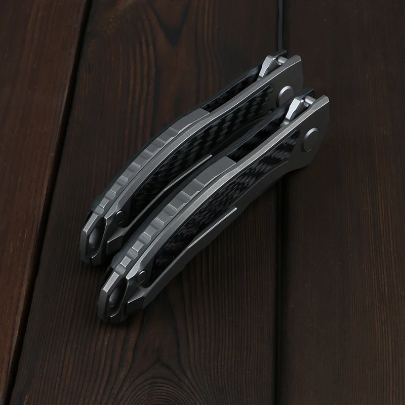 Нож Green Thorn 2020 &quotHatiOn Zero&quot D2 лезвие из углеродного волокна + титановая ручка TC4 для