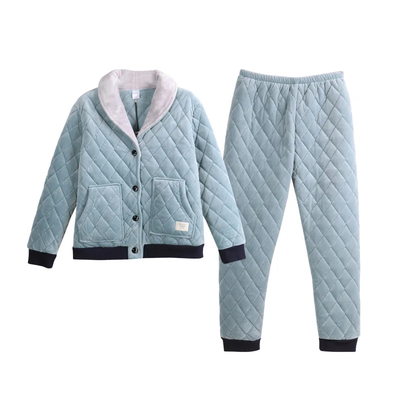 Couple Night Suits Men And Women Thick Velvet Pajamas Sets Winter Sleepwear Home Wear Warm Pajamas Couple Matching Pajamas