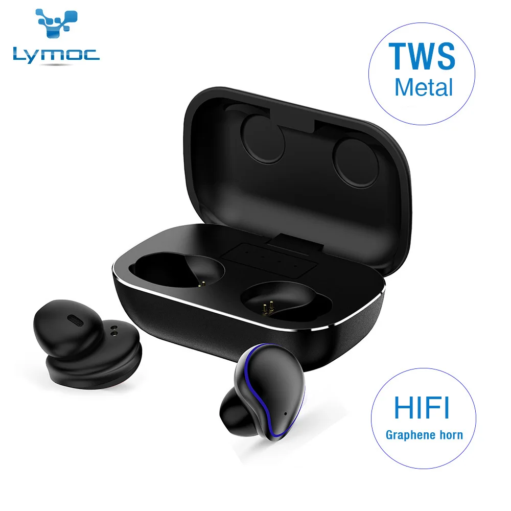 LYMOC металлические наушники TWS 5,0 Hi-Fi Bluetooth наушники беспроводные гарнитуры CVC8.0 шумоподавление IPX6 Водонепроницаемый Mems HD Mic