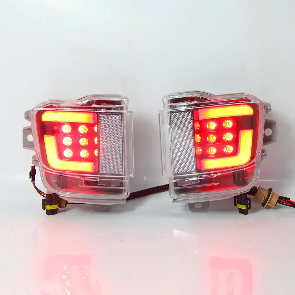 

LED Rear Bumper Reflector Tail Lights Brake Lamps For Toyota Land Cruiser 2016 2017 2018 2019 2020