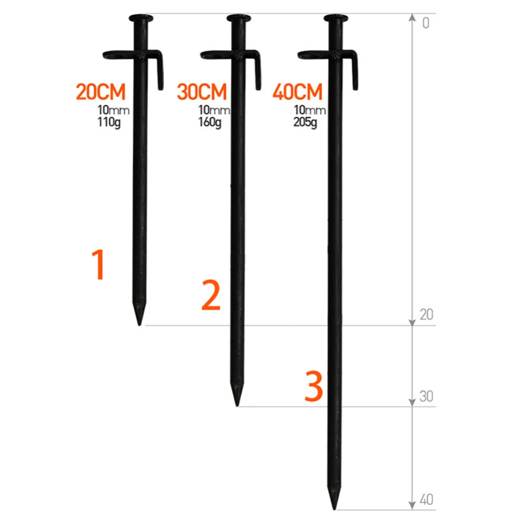 Уличные гвозди для палатки из стали длинные толстые стальные кемпинга
