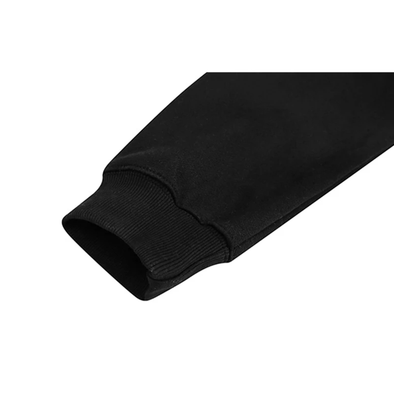 Новинка осени 2020 толстовки мужские с черным принтом флисовая спортивная