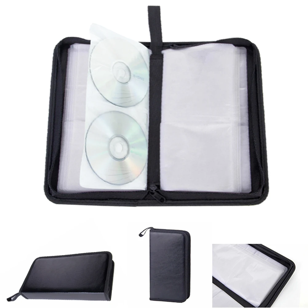 

Чехол для хранения DVD, из искусственной кожи, устойчивый к царапинам, 80 отделений