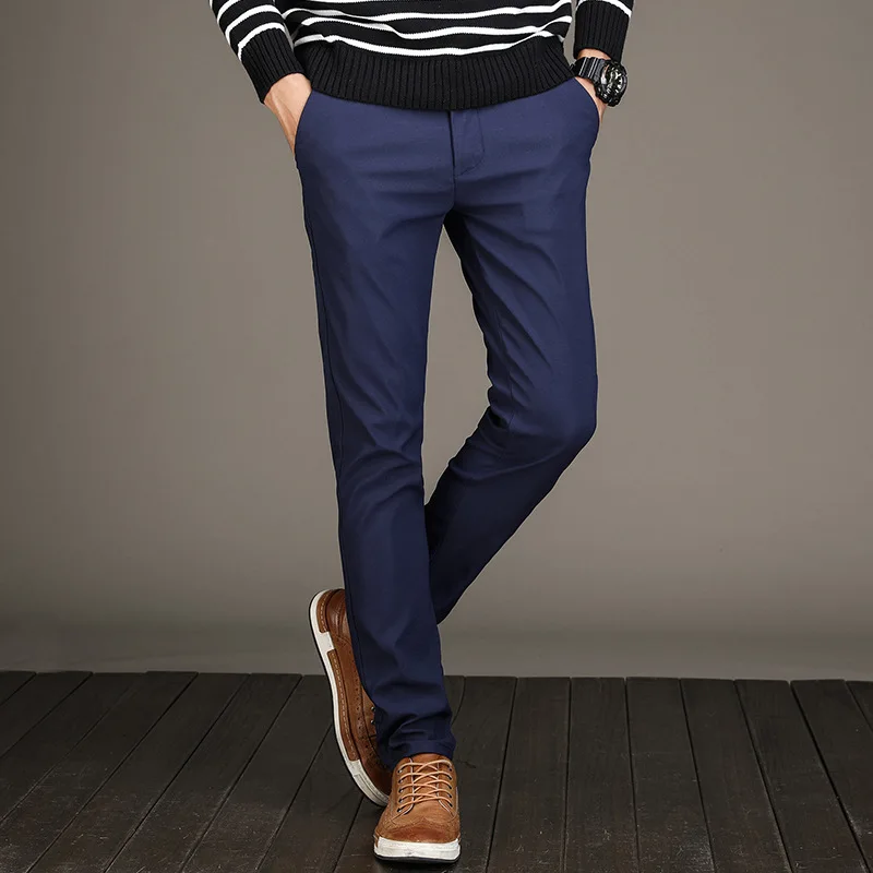 Pants Male Hombre 2020 New MOOWNUC Pencil Fashion Autumn Men's Trousers Casual Solid Brand Long Plus Size Business Slim | Мужская