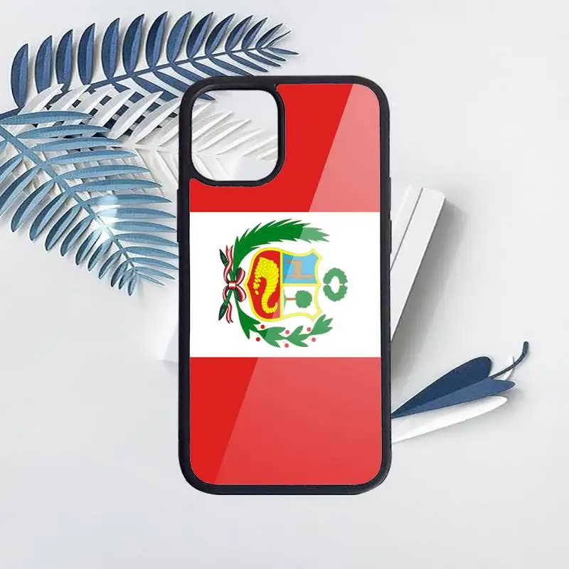 

Peru flag fashion design pattern Phone Case PC for iPhone 11 12 pro XS MAX 8 7 6 6S Plus X 5S SE 2020 XR Luxury brand funda