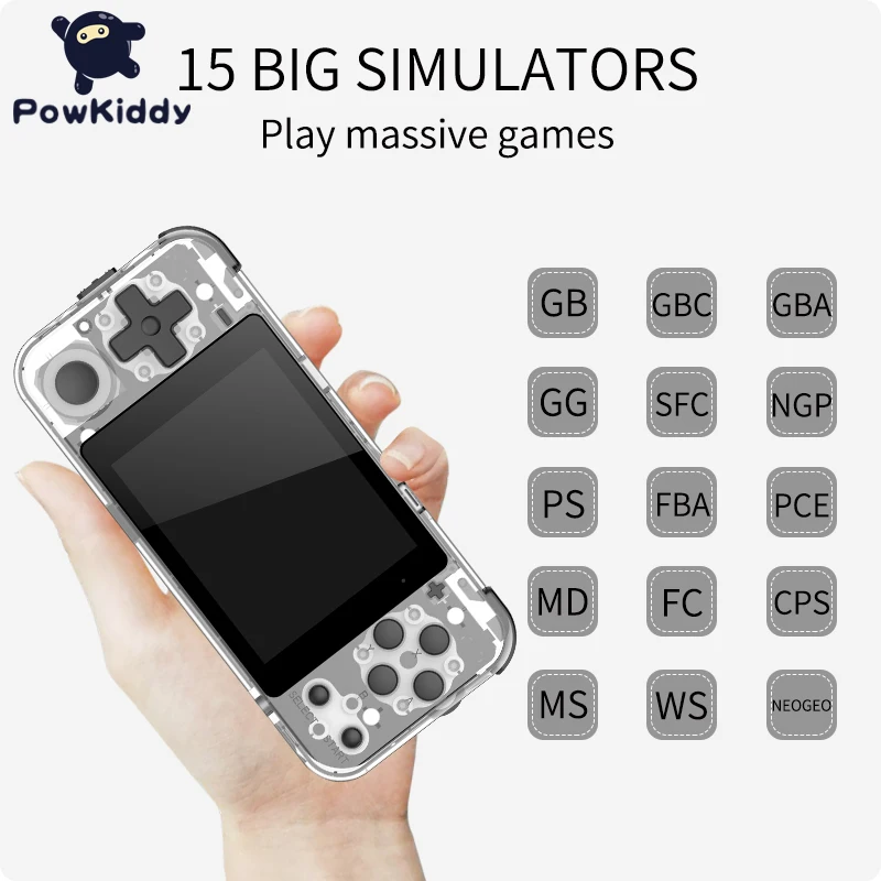 POWKIDDY Q90 открытая двойная система портативная Ретро игровая консоль 3 &quotHD IPS экран