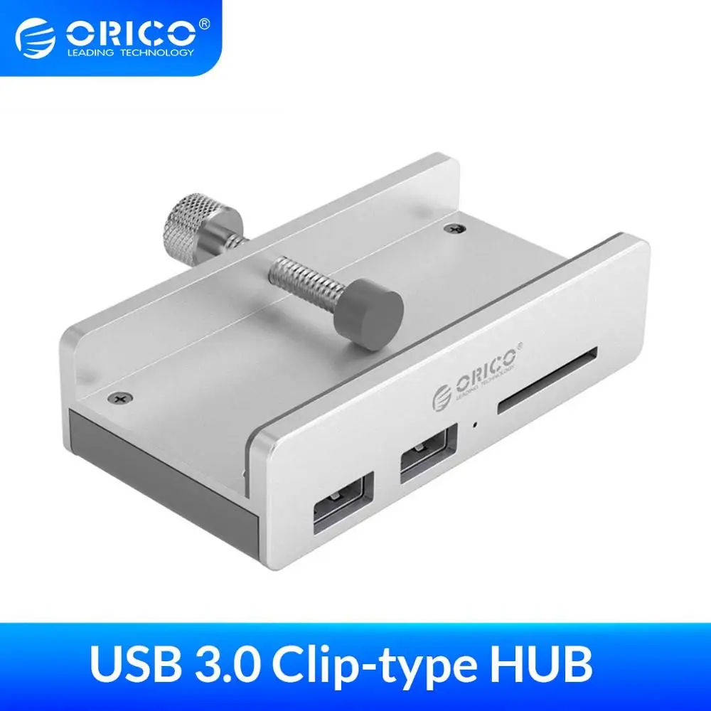 Алюминиевый 4 портовый концентратор USB 3 0 ORICO с картридером для SD карт диапазон