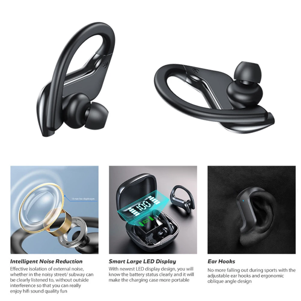 

MD03 TWS Bluetooth Earphones Wireless Headphones With Microphone Stereo Earbuds Music Sport Waterproof Noise Cancelling Headsets
