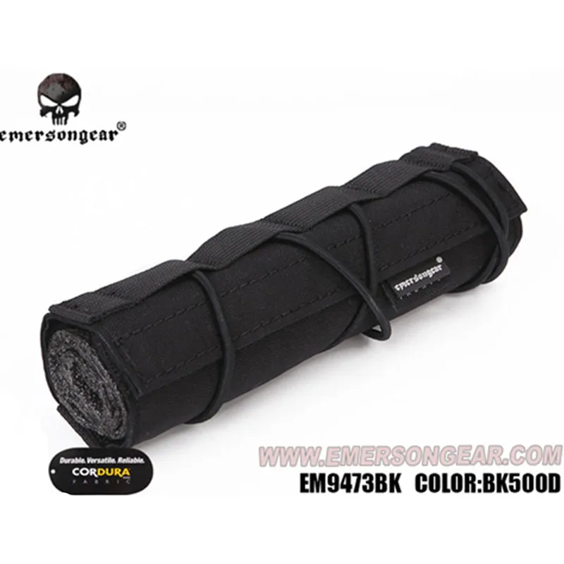 BK Emersongear Emerson Suppressor Охотничьи Аксессуары 18 см Mirage Heat Cover Shield Sleeve глушитель крышка глушителя Quick Release - Цвет: BK