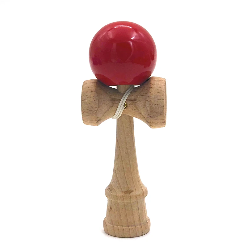 Red 12 см мини-кендама деревянные игрушки сплошной цвет ПУ краска умелое жонглирование мяч антистресс Спорт на открытом воздухе для детей и взрослых образование - Цвет: Red