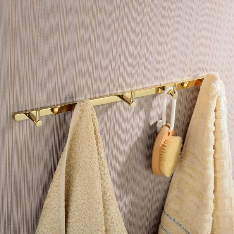 

Plating golden bathroom coat hook, coat hook, bathrobe hook, bathroom door rear hook with hook, kitchen, toilet, bathroom hardwa
