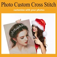 photo custom own picture diy needlework cross stitch set embroidery kit 11ct cotton or silk thread painting printed canvas gift