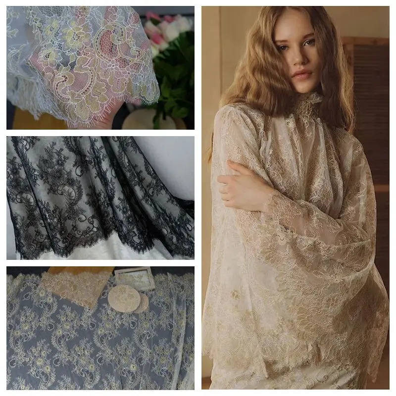 Золотая пряжа черная серебряная полноразмерная Высококачественная