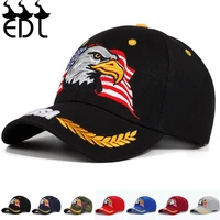 eagle embroidered baseball cap mens american flag cap outdoor shade cotton eaves cap camouflage tactical hat