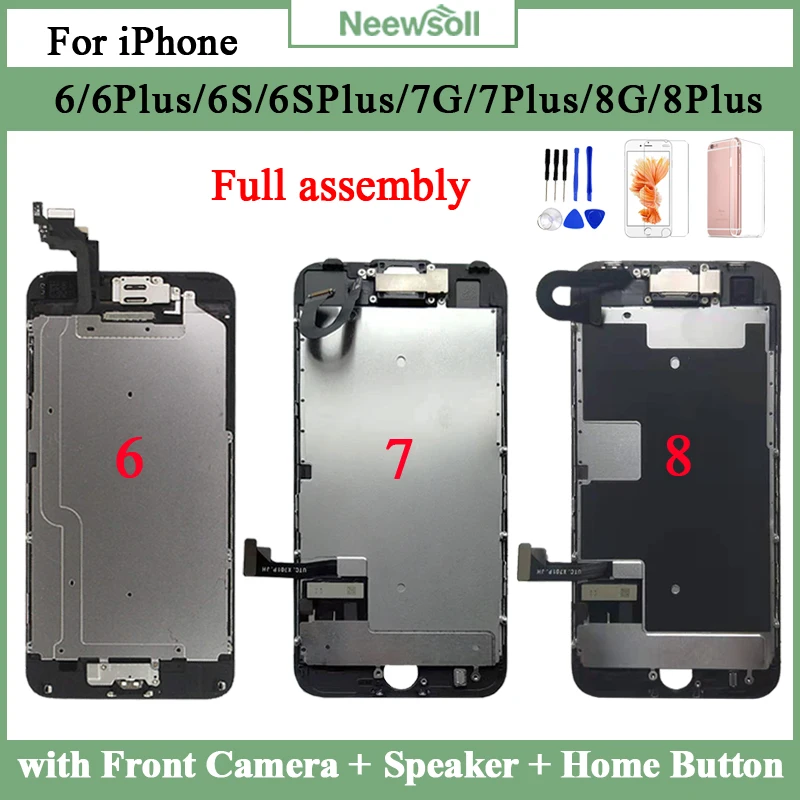 ЖК-дисплей AAA + для iPhone 6 6Plus 6S Plus полная сборка с 3D сенсорным экраном сменный