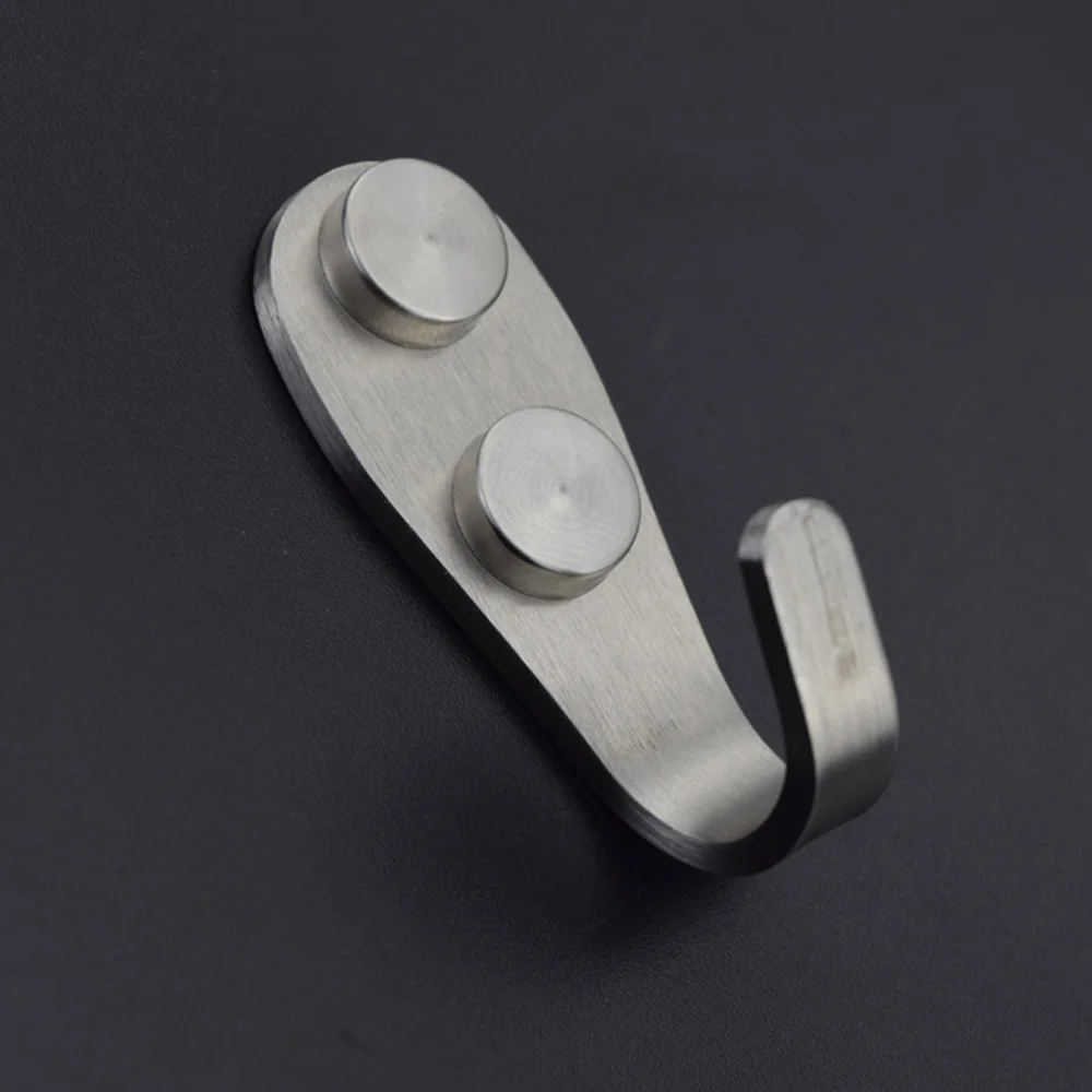 

10 Pcs Stainless Steel Coat Hook Bathroom Wall Mounted Single Towel Hook Anti-rust Kitchen Utensil Hanger 2mm