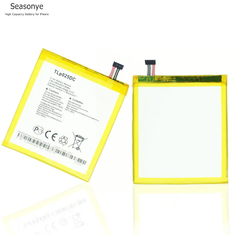 Seasonye 2580mAh / 9.80Wh TLP025DC телефонный Сменный аккумулятор для Alcatel One Touch Pixi 4 6 0 OT 8050 8050D 9001D