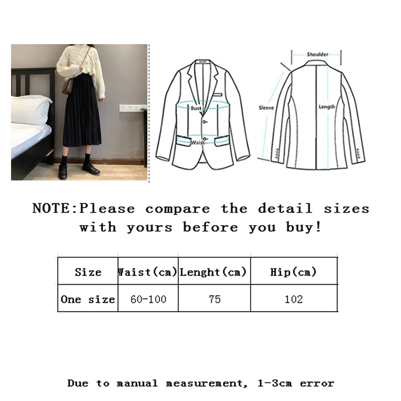 

Vangull White High Waist Pleated Skirt Women Summer New Elastic Waist Loose Skirt Ins Style Female Party Mid- calf Skirts