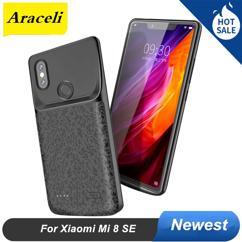 Чехол с аккумулятором 4700 мАч для Xiaomi Mi 8 SE внешний умный чехол зарядным