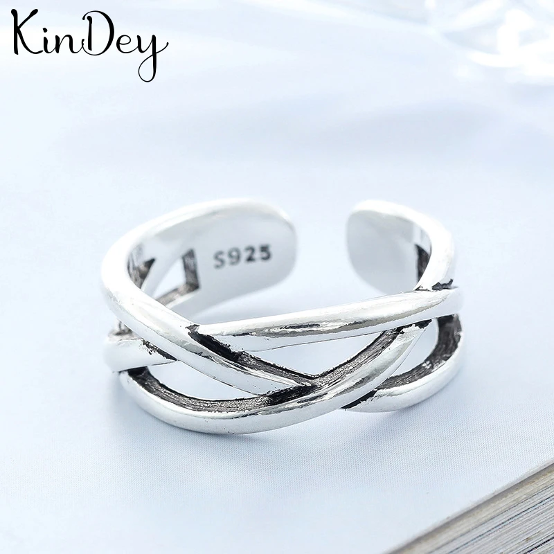 Kindey Bijoux Boho серебряный цвет крест цепи кольца для женщин Леди Кольца модные