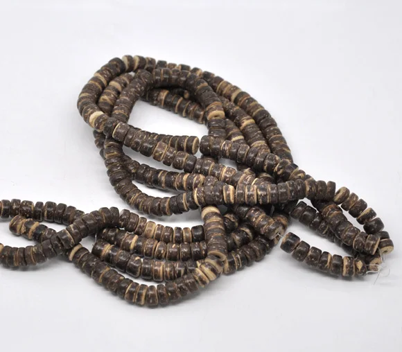 DoreenBeads 4 нити натурального цвета деревянные бусины из кокосового ореха ручной