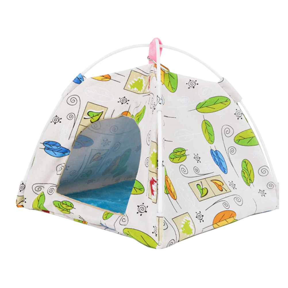 С принтом зеленый лист Висячие птицы палатка Премиум Крытый Открытый попугай