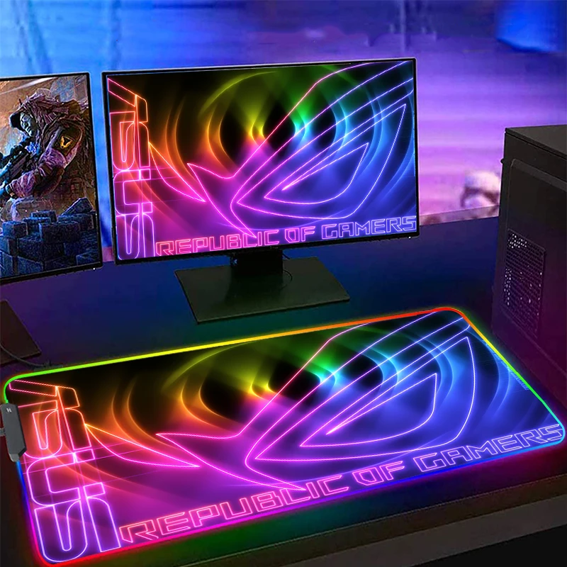 Игровой коврик для мыши ASUS RGB Большой светящийся компьютерный настольные