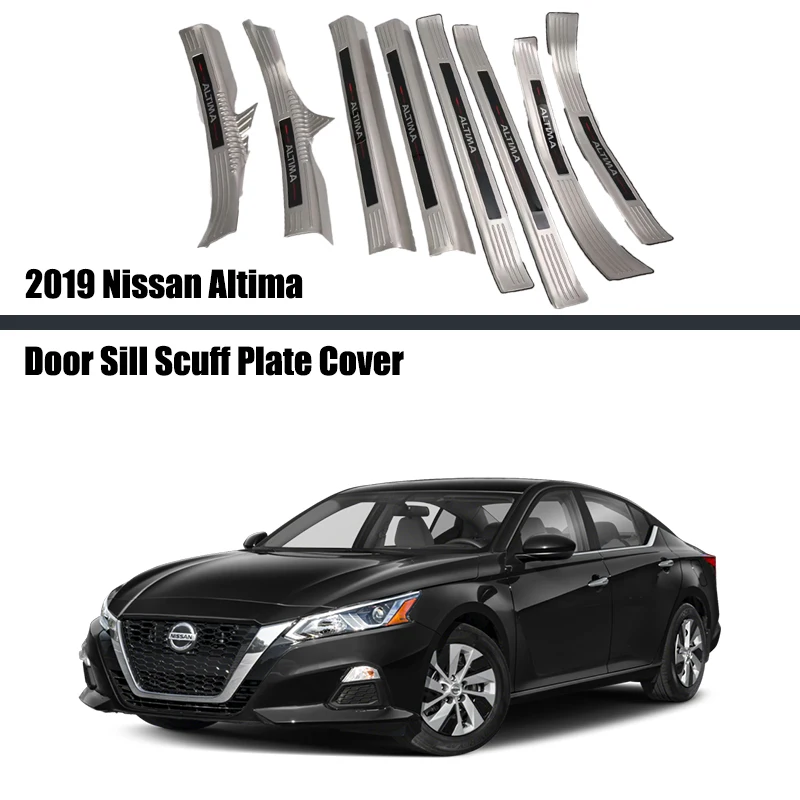 

For Nissan Altima 2019 2020 Stainless Steel Inner & Outer Scuff Plate Door Sill Covers Trim Car Accessories