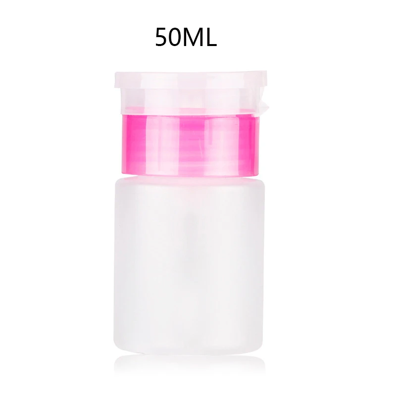 50ML 50/100/150/200 мл Nail Art Пустой Пресс бутылки насоса контейнер для хранения ювелирных изделий, диспенсер для жидкого мыла средство для снятия УФ гель-лака Очиститель Маникюрный Инструмент - Цвет: 50ML