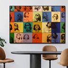 Абстрактная Картина на холсте с изображением Энди Уорхола, постеры и принты на стену, картины для гостиной, домашний декор, Куадрос