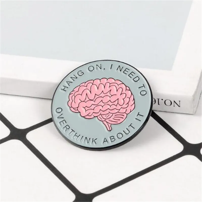 Креативный Металлический Эмалированный значок для мозга декоративный медсестры