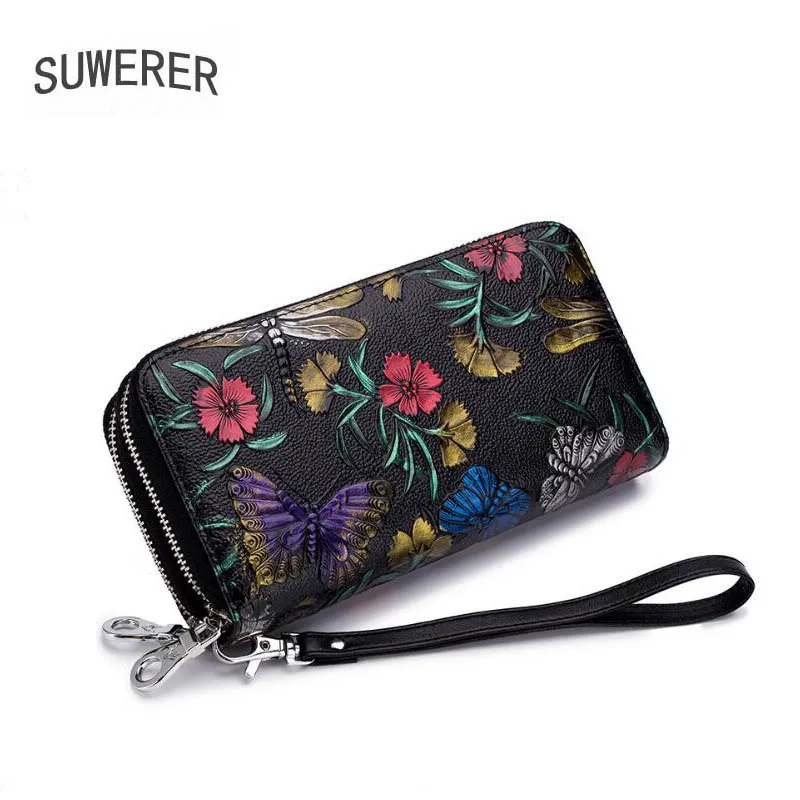 2020 new lady wallet long double zipper wallet leather mobile phone bag double wallet large capacity clutch