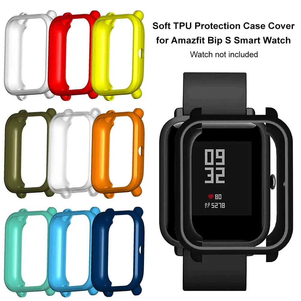

Мягкий чехол из ТПУ, защитный чехол для Huami Amazfit Bip S, Смарт-часы, защитный чехол, аксессуары, Силиконовая защита