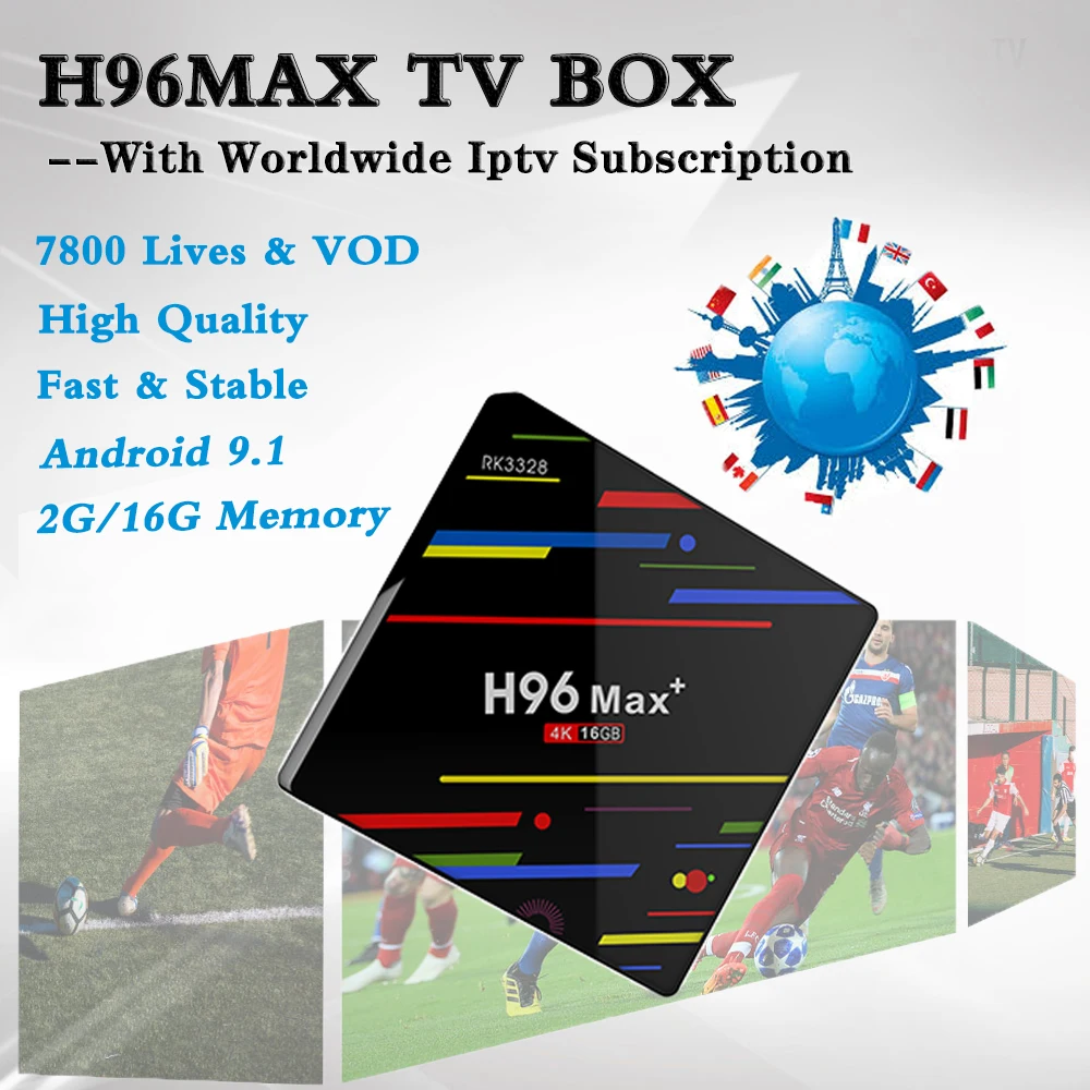 H96MAX Android 9,0 коробка 2G/16G с Acebird Pro Iptv подписка 7800 Live голландский Великобритания Израиль Германия Швеция США Канада XXX фильмы