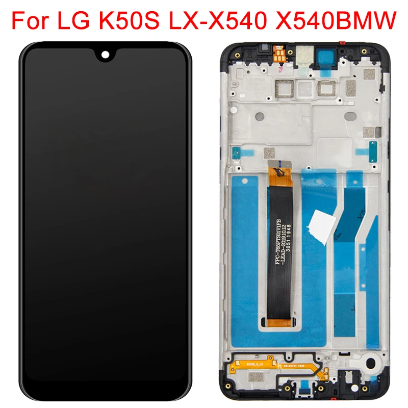 

Original LCD For LG K50s Display With Frame 6.5" K50s LMX540HM LM-X540 LM-X540BMW LCD Touch Screen Panel Digitizer Assembly