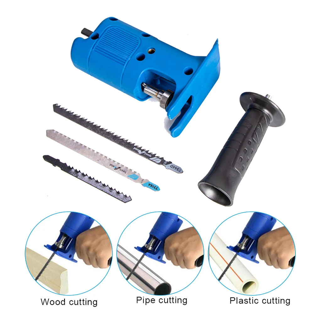 

Cordless Reciprocating Saw Adapter Set Electric Drill Modified Electric Saw Hand Tool Wood Metal Cutter Saw Attachment Adapter