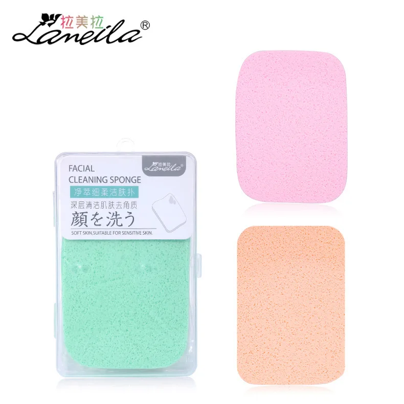 Массажная губка для чистки лица Губка мытья макияжа мягкое отверстие Удобная B2052|