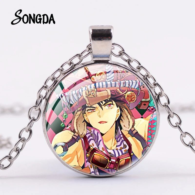 Новое поступление JoJos Странно Кулон &quotПриключение&quot Аниме напечатанный рисунок