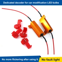 4pcs 50w 6%cf%89 led turn signal light blink flash fix load resistors led bulbs light error free code canceler decoder