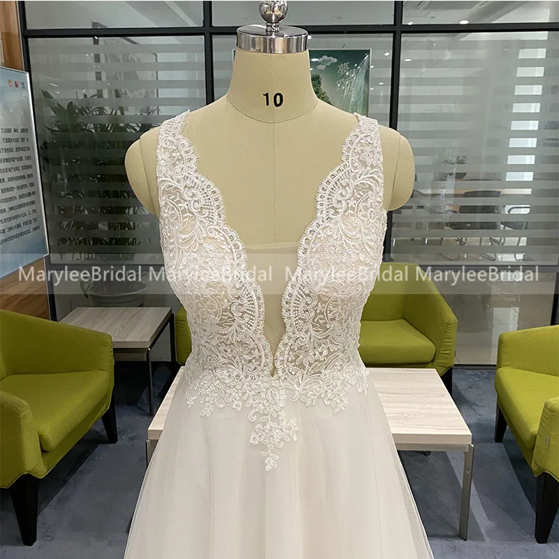 Женское пляжное свадебное платье без рукавов ТРАПЕЦИЕВИДНОЕ белое летнее в