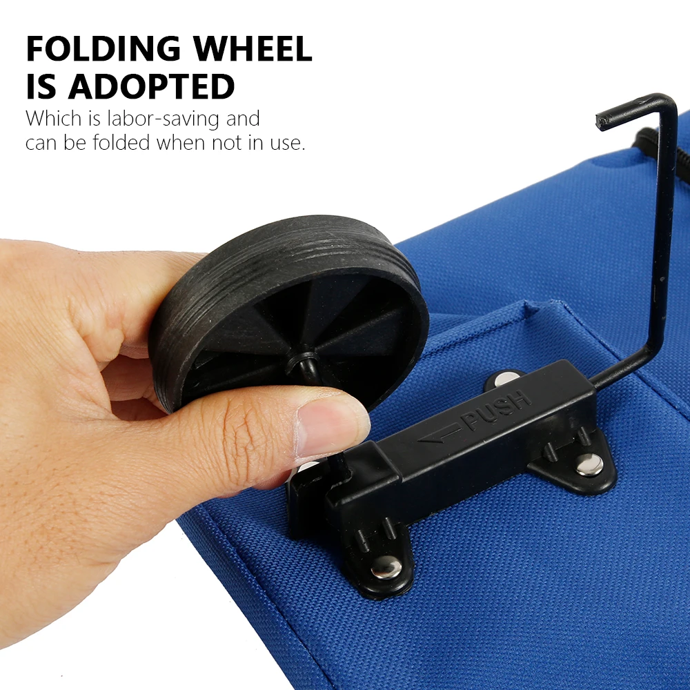 Складная многоразовая сумка для покупок из ткани Оксфорд Портативная на колесах