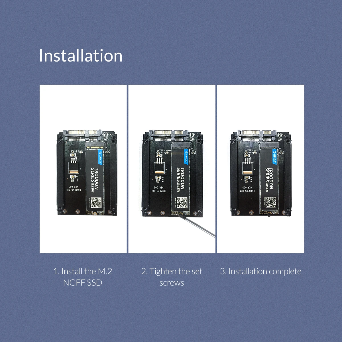 ORICO M.2 NGFF до 2,5 дюймов SATA 22PIN адаптер для 2230/2242/2260/2280 мм M2 NGFF Твердотельный накопитель(SSD жесткий диск M2 NGFF в SATA 22PIN