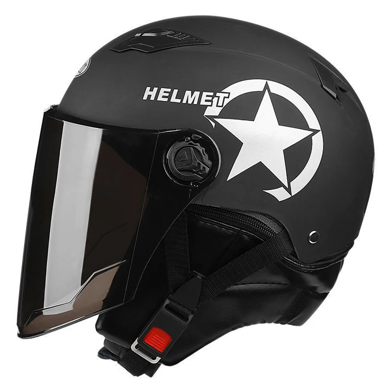 

Motorcycle Helmets With Bib Cycling Electric Bicycle Helmet Motocross Half Helmet Lens Visors Unisex Scooter Motorbike Helmet