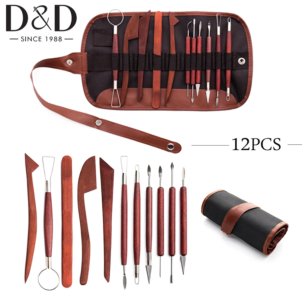 

12Pcs Carving Modeling Clay Sculpting Tools Set Sculpting Kit for Shaping Embossing Sculpting Clay Soap Making Modeling Kits