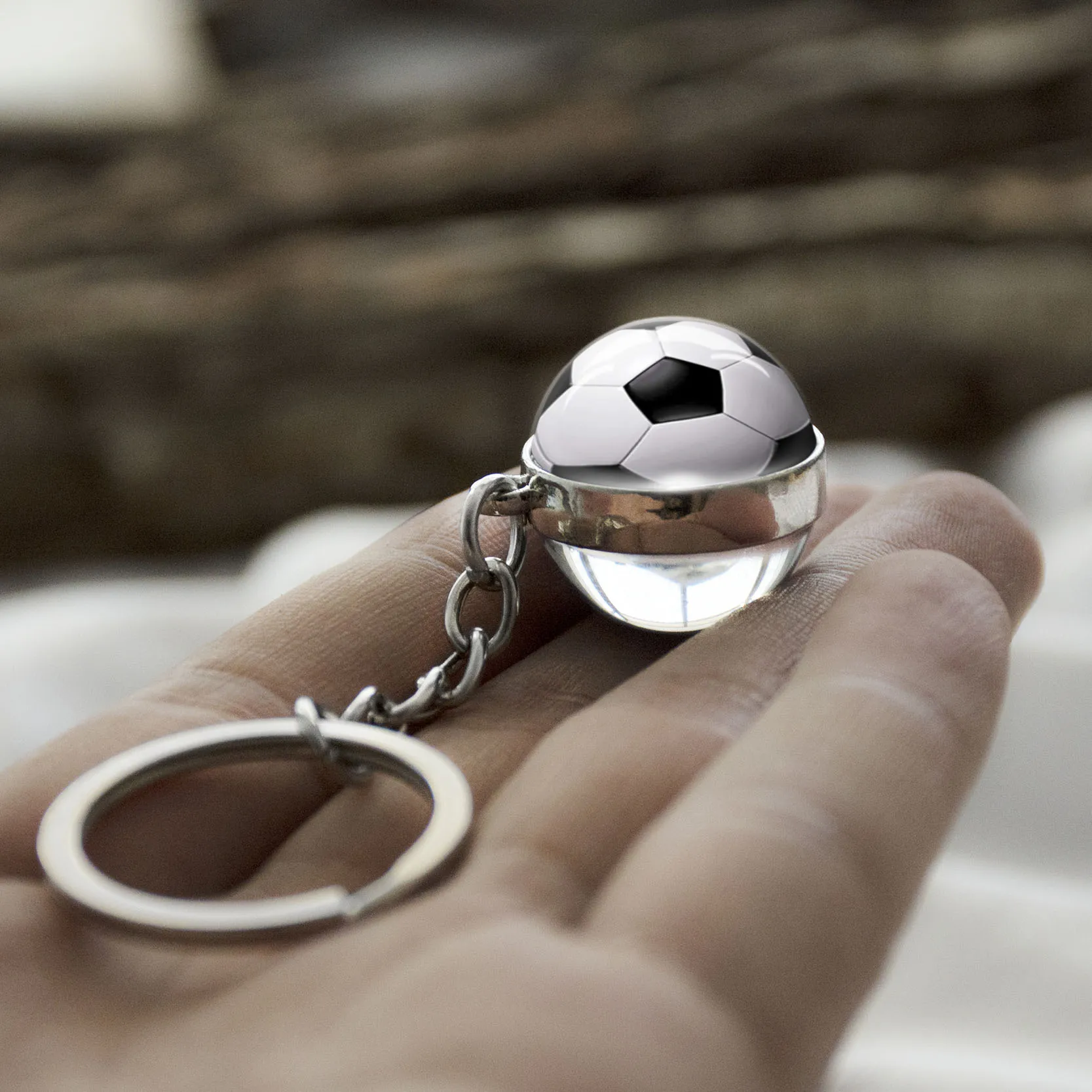 Модный стеклянный шар брелок баскетбол/Бейсбол/футбол волейбол теннис регби