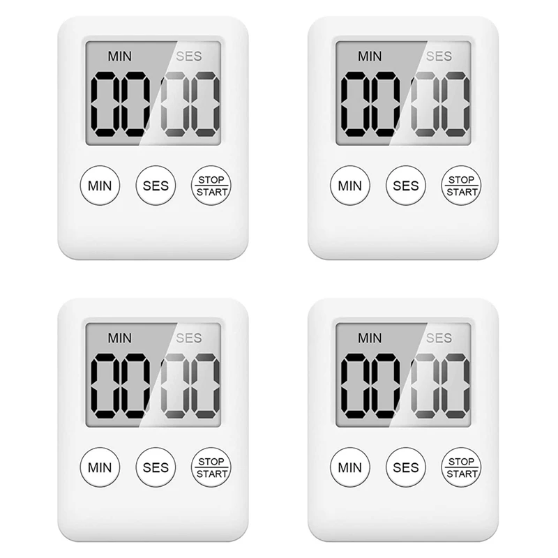 

Kitchen Timer,4 Pcs Kitchen Alarm Clock,With Alarm Reminder,Egg Timer,Kitchen Clock Countdown Stopwatch,For Cooking,Etc
