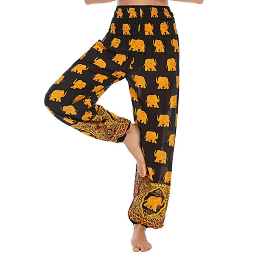 

Yoga Pants boho style yoga pants for women Tapered Smooth daily Loose Trousers for Women Elastic Waist Vintage Trousers